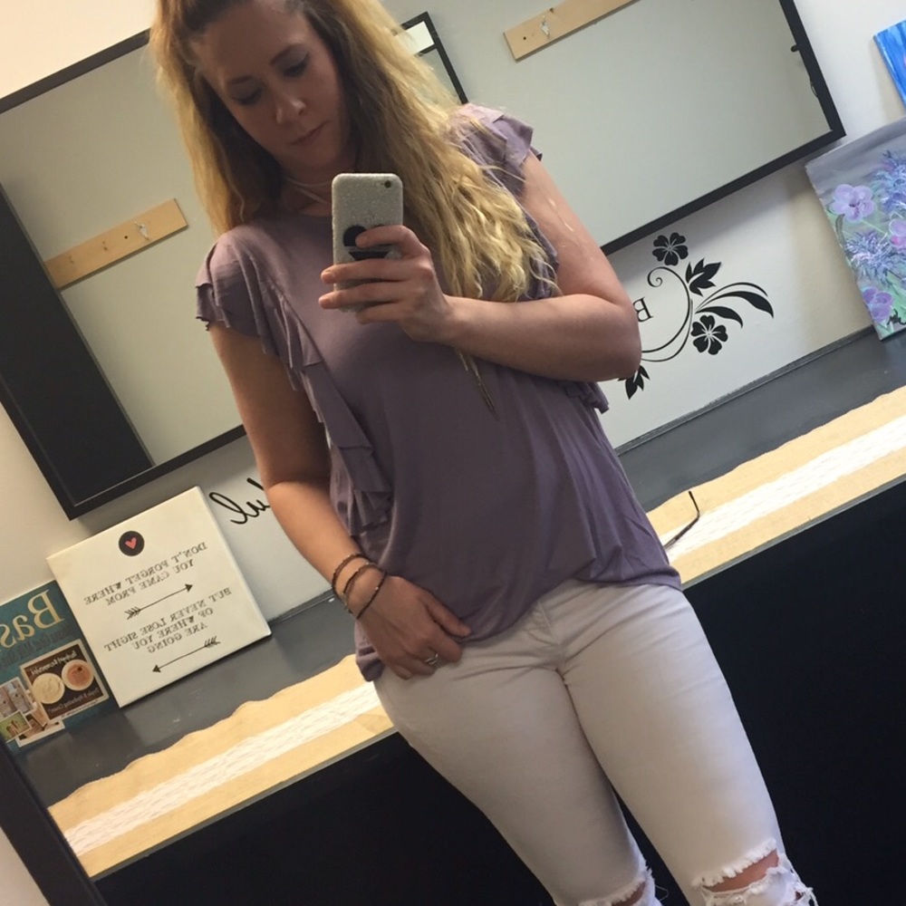 Ruffle sleeve top